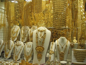 Vitrine das lojas de ouro